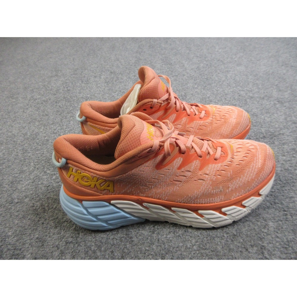 Hoka One One Gaviota 4 Shoes Womens Size 10 Orange Running Stability Sneakers